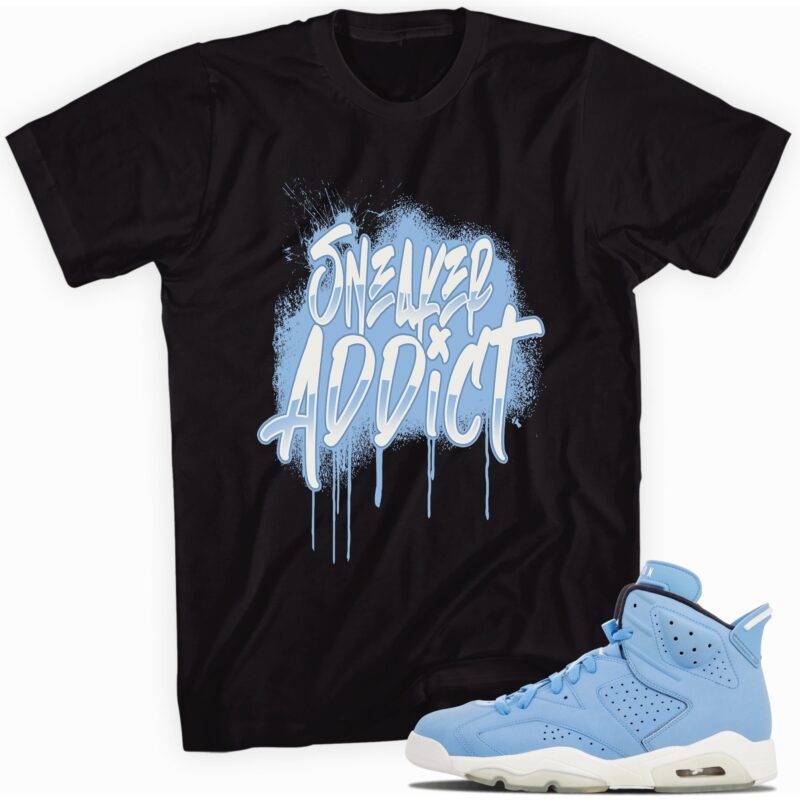 Air Jordan 6 Retro Still Blue T-Shirt - Sneaker Addict Matching Outfits