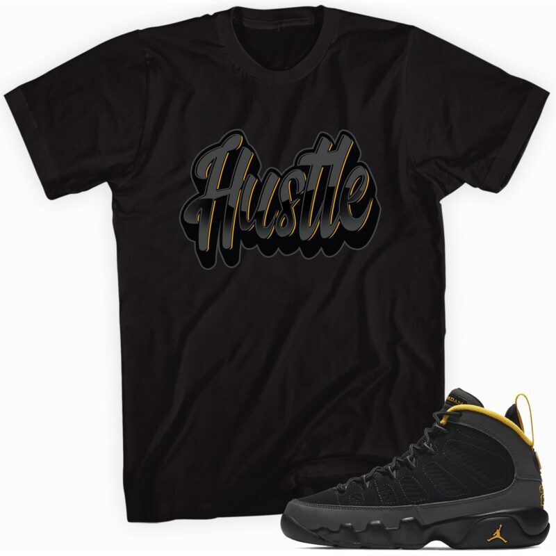 Air Jordan 9 University Gold T-Shirt - Hustle Matching Outfits