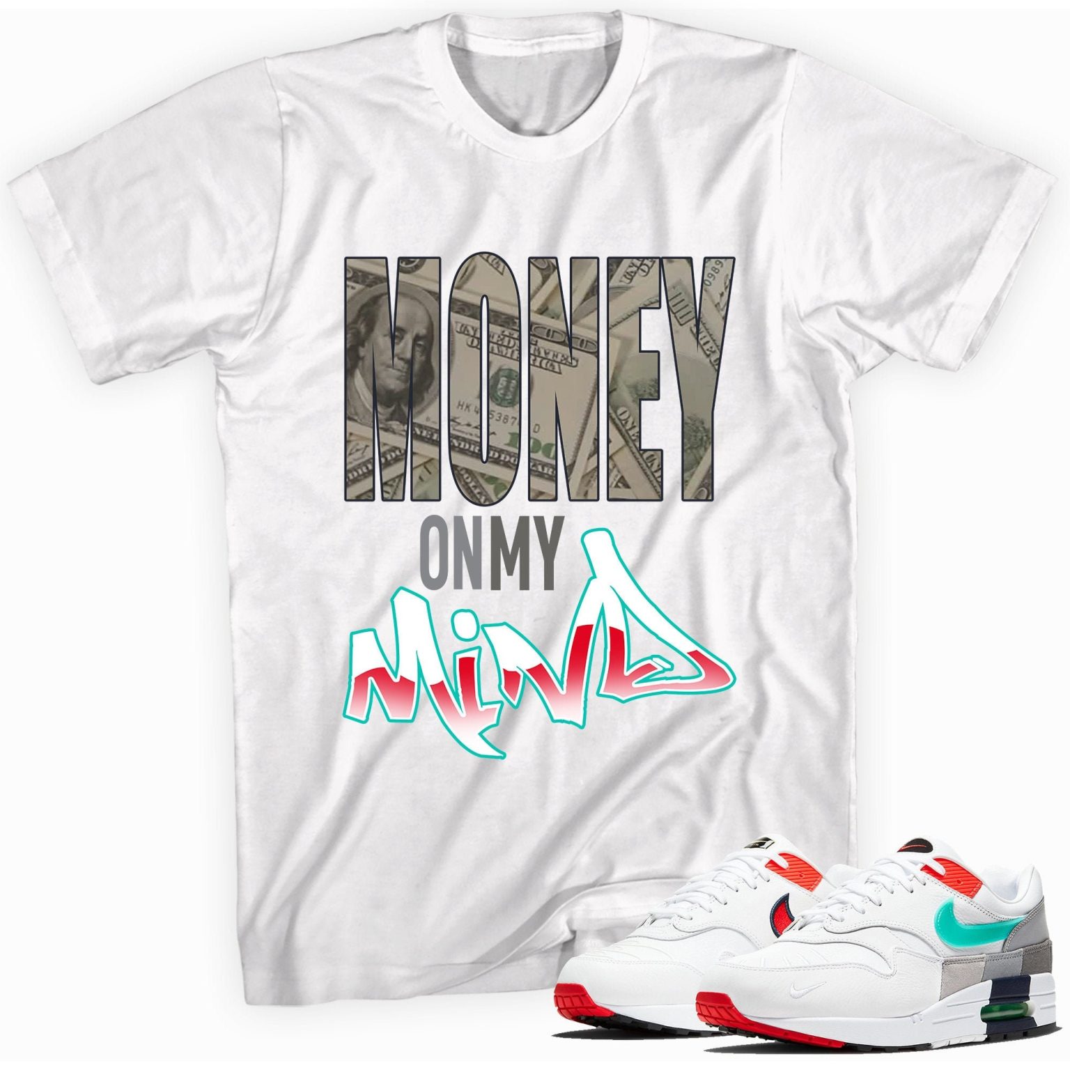 Air Max 1 Evolution of Icons T-Shirt - Money on My Mind Matching Outfits