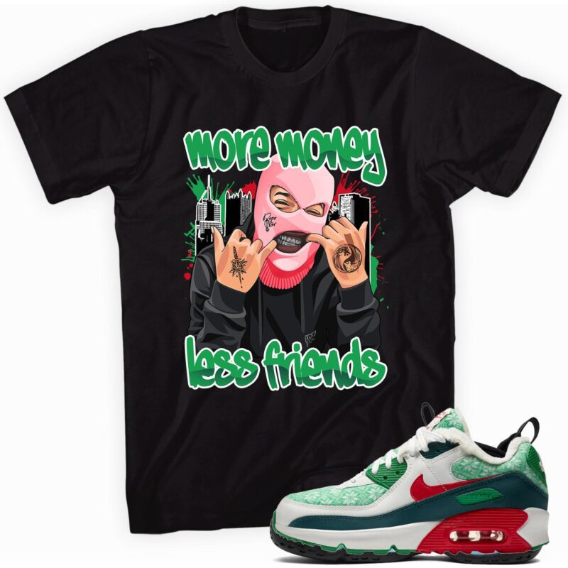 Air Max 90 Nordic Christmas T-Shirt - More Money Less Friends Matching Outfits