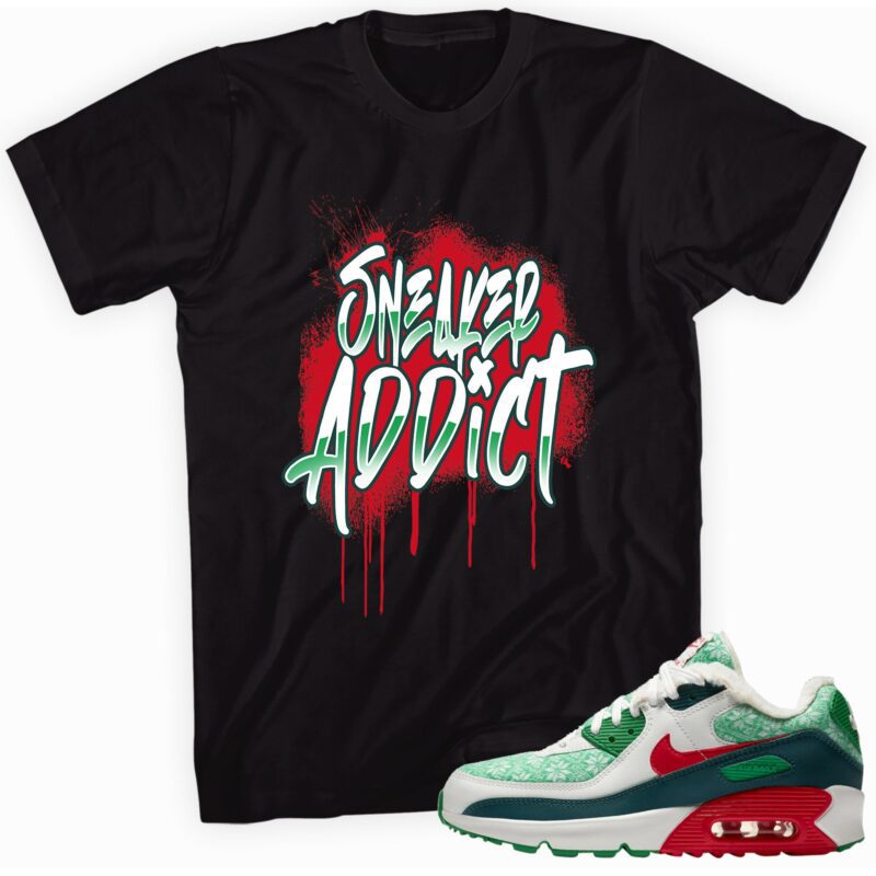 Air Max 90 Nordic Christmas T-Shirt - Sneaker Addict Matching Outfits