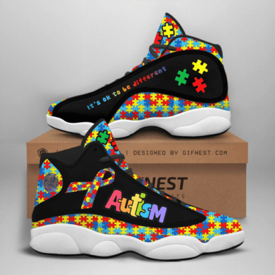 Autism Awareness Air Jordan 13 Custom Sneakers For Fans JD13024