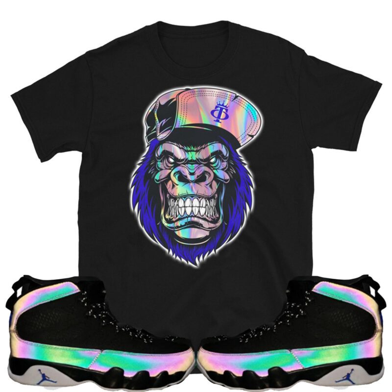 Beast Black Unisex T-Shirt Made to Match Air Jordan 9 "Racer Blue 3M" Matching Outfits