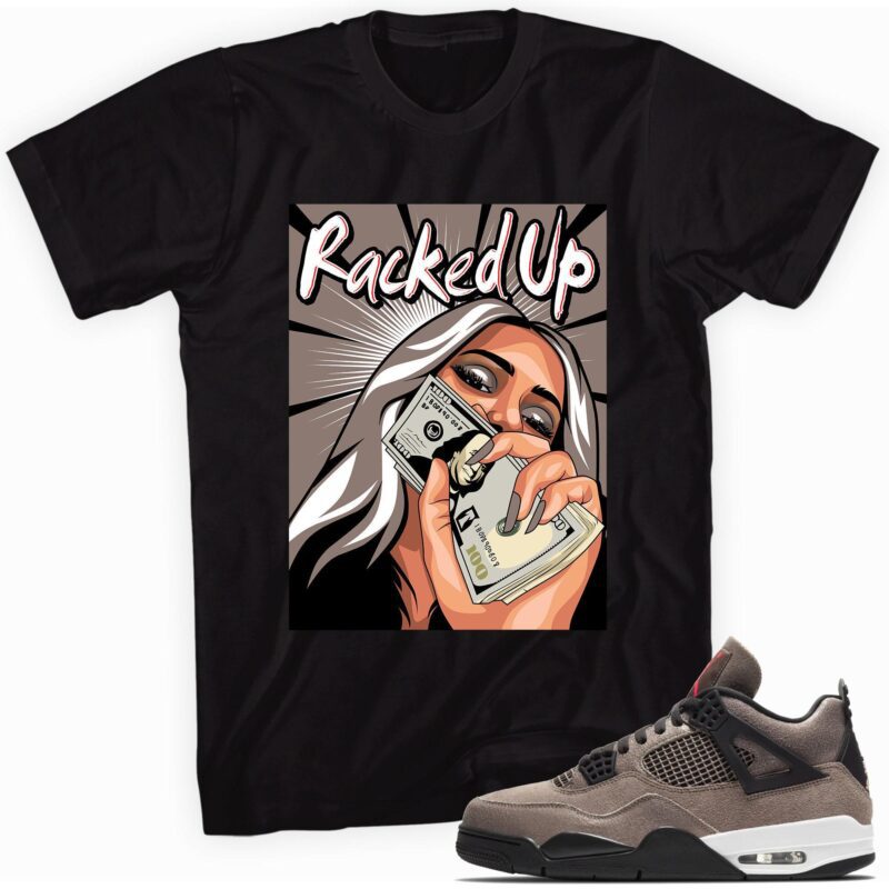 Custom Made to Match - Air Jordan 4 Retro Taupe Haze T-Shirt - Racked Up Matching Outfits
