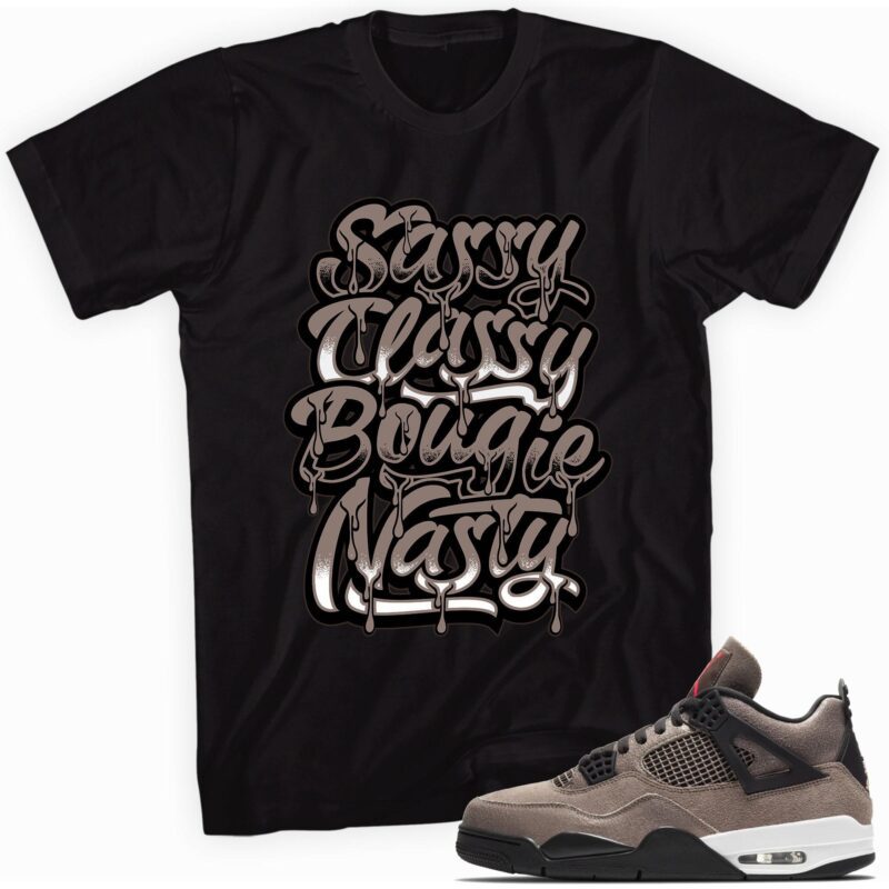 Custom Made to Match Air Jordan 4 Retro Taupe Haze T Shirt Sassy Classy Matching Outfits 1