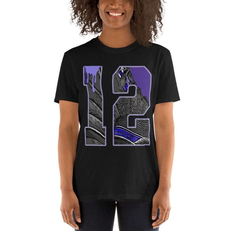 Custom Made to Match Number 12 Unisex T shirt Matches Air Jordan 12 Retro Dark Concord Matching Outfits 1