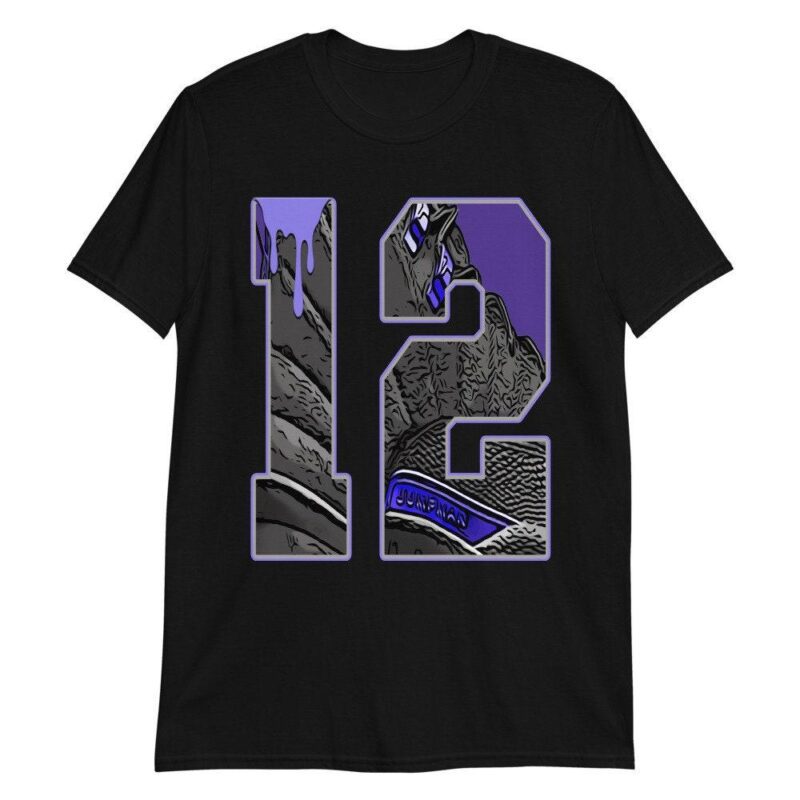 Custom Made to Match Number 12 Unisex T shirt Matches Air Jordan 12 Retro Dark Concord Matching Outfits 2