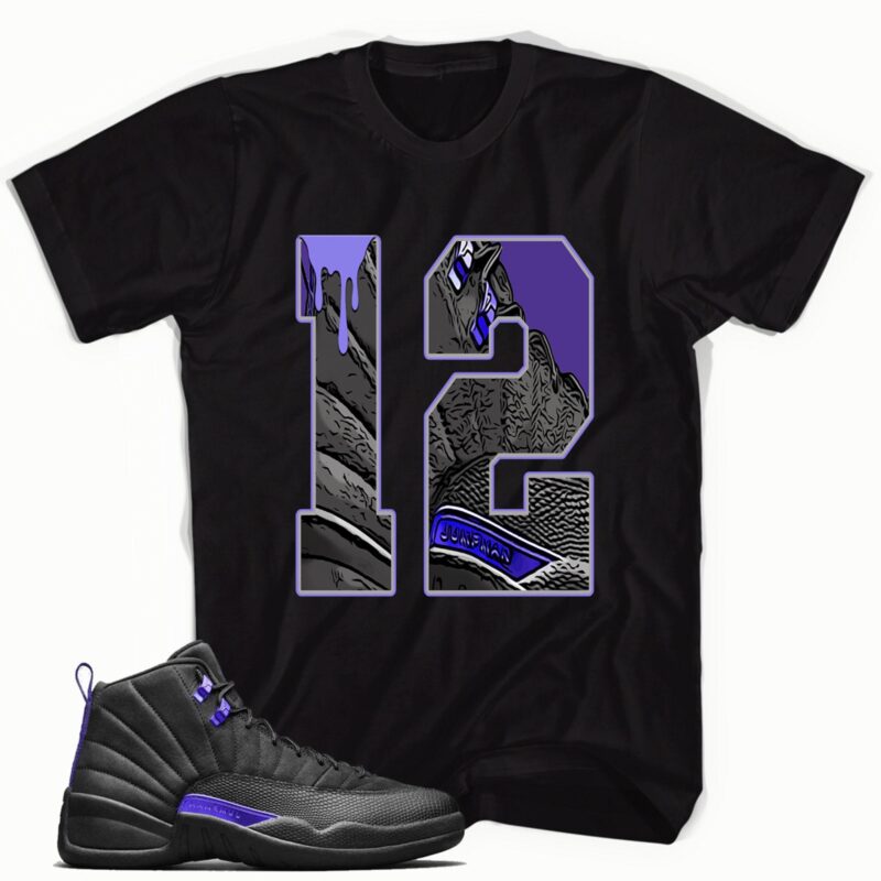 Custom Made to Match - Number 12 Unisex T-shirt Matches Air Jordan 12 Retro Dark Concord Matching Outfits