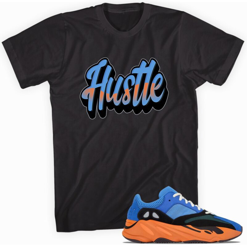 Custom tee made for Yeezy Boost 700 Bright Blue T-Shirt - Hustle Matching Outfits