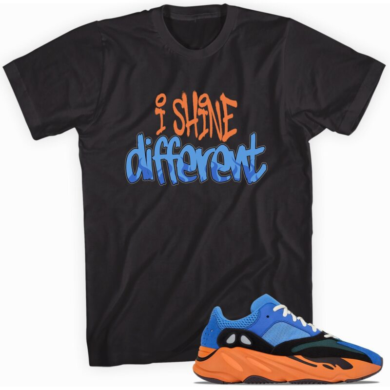 Custom tee made for Yeezy Boost 700 Bright Blue T-Shirt - Shine Different Matching Outfits