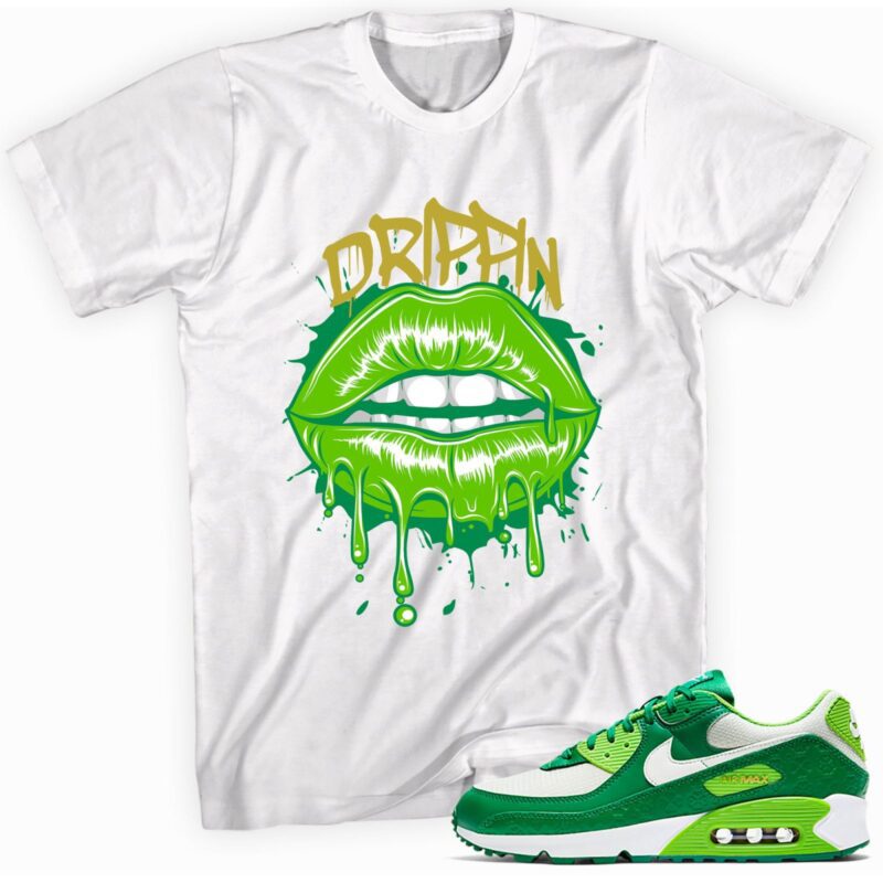 Drippin Lips Shirt Match Air Max 90 St. Patricks Day 2021 1