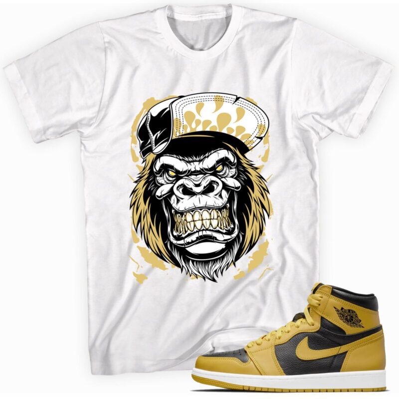 Gorilla Beast Adult Unisex Sneaker Shirt Made For Air Jordan 1 Retro High Pollen 1