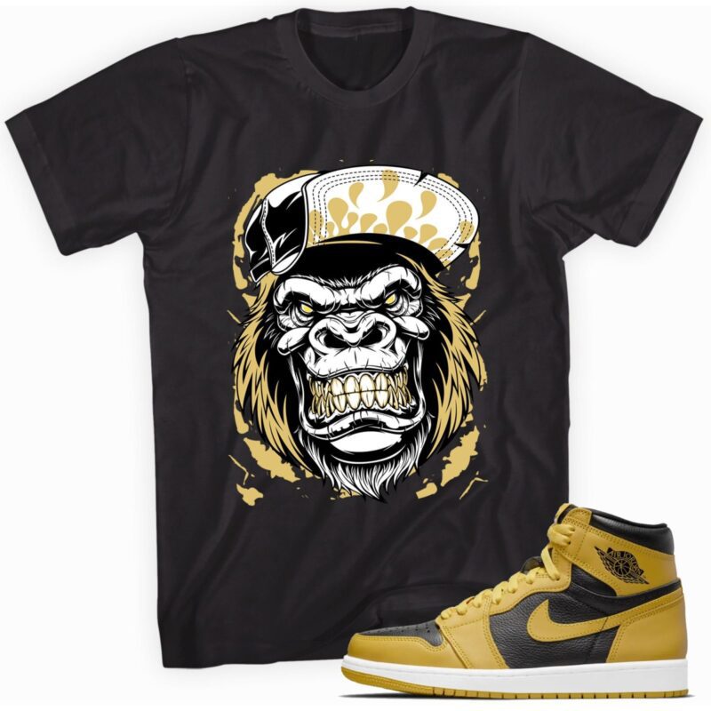 Gorilla Beast Adult Unisex Sneaker Shirt Made For Air Jordan 1 Retro High Pollen