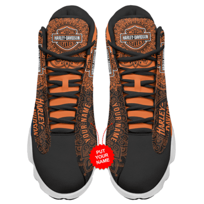 Harley Davidson Air Jordan 13 Custom Sneakers For Fans JD13396 2