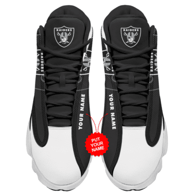 Las Vegas Raiders Air Jordan 13 Custom Sneakers For Fans JD13386 2