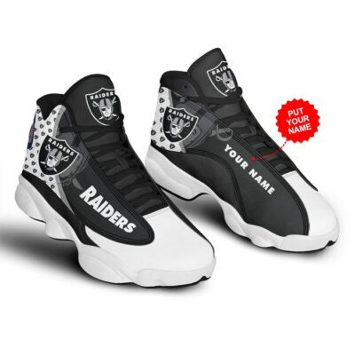 Las Vegas Raiders Air Jordan 13 Custom Sneakers For Fans JD13388 1