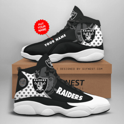 Las Vegas Raiders Air Jordan 13 Custom Sneakers For Fans JD13388 4