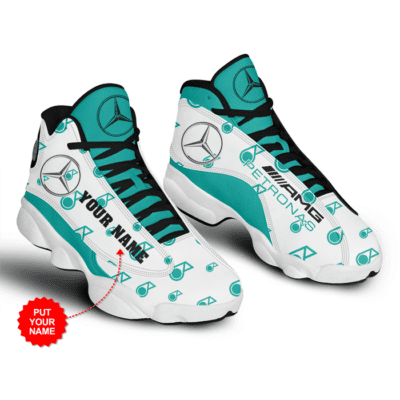 Mercedes Amg Petronas F1 Air Jordan 13 Custom Sneakers For Fans JD13004 1