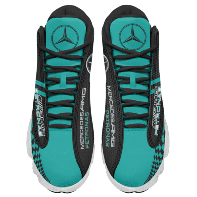 Mercedes Amg Petronas F1 Air Jordan 13 Custom Sneakers For Fans JD13009 2