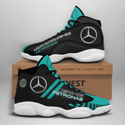 Mercedes-Amg Petronas F1 Air Jordan 13 Custom Sneakers For Fans JD13009