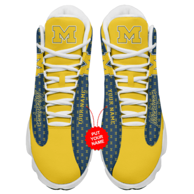 Michigan Wolverines Air Jordan 13 Custom Sneakers For Fans JD13138 2