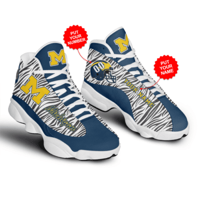 Michigan Wolverines Air Jordan 13 Custom Sneakers For Fans JD13140 1