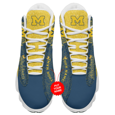 Michigan Wolverines Air Jordan 13 Custom Sneakers For Fans JD13141 2