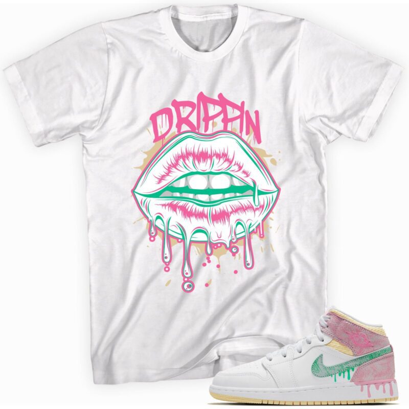 Mid Paint Drip GS T Shirt Drippin Lips 1