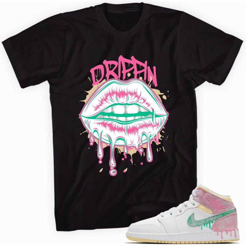 Mid Paint Drip GS T-Shirt - Drippin Lips
