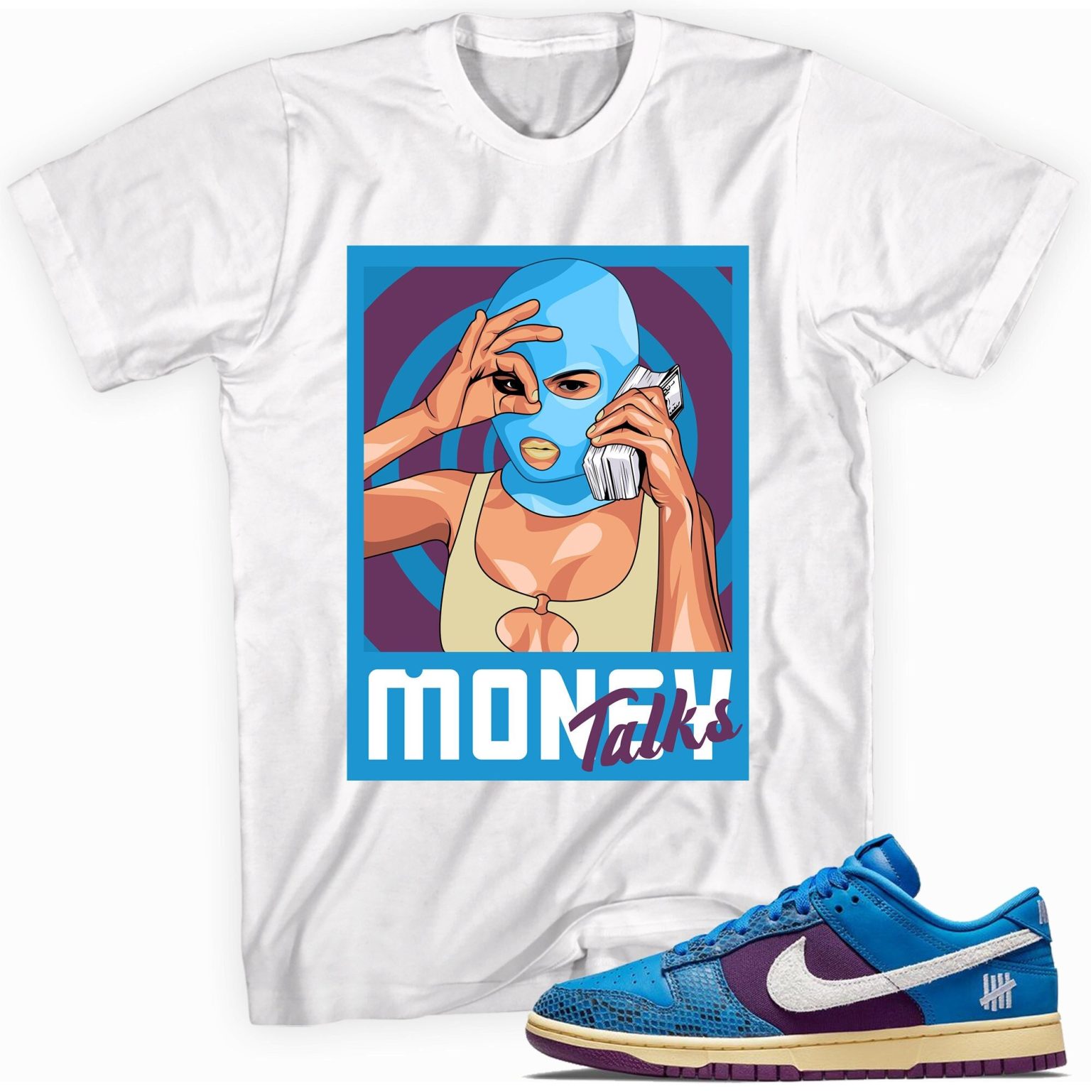 Money Talks T-Shirt Made For Dunk Low Undefeated 5 On It Dunk vs. AF1