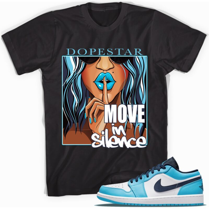 Move in Silence Adult Unisex Sneaker Shirt Made for Air Jordan 1 Low UNC 2021 1
