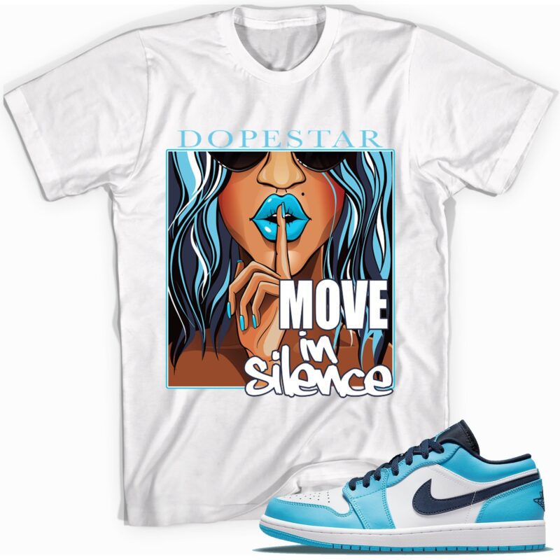 Move in Silence Adult Unisex Sneaker Shirt Made for Air Jordan 1 Low UNC 2021