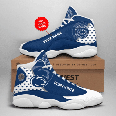Penn State Nittany Lions Air Jordan 13 Custom Sneakers For Fans JD13116