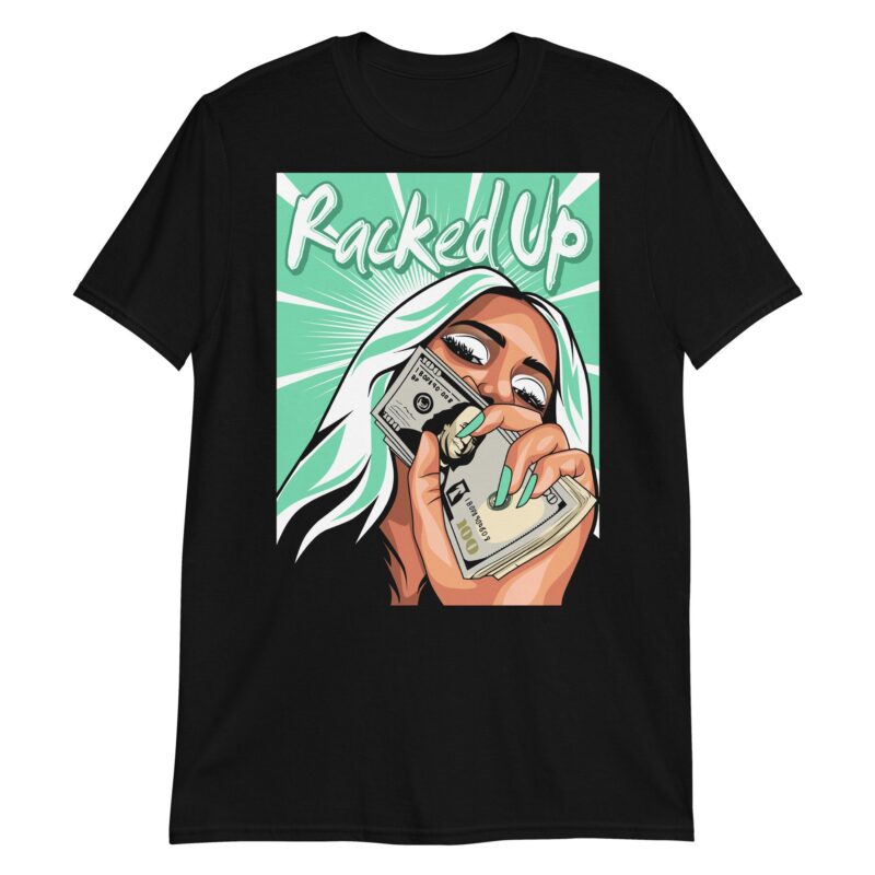 Racked Up Adult Unisex T Shirt Made to Match Dunk Low Green Glow 3