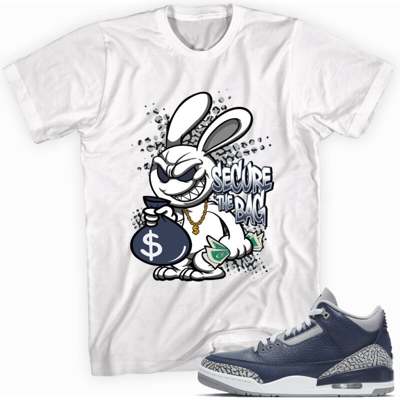 Secure the Bag Sneaker T Shirt Made for Air Jordan 3 Retro Midnight Navy 1