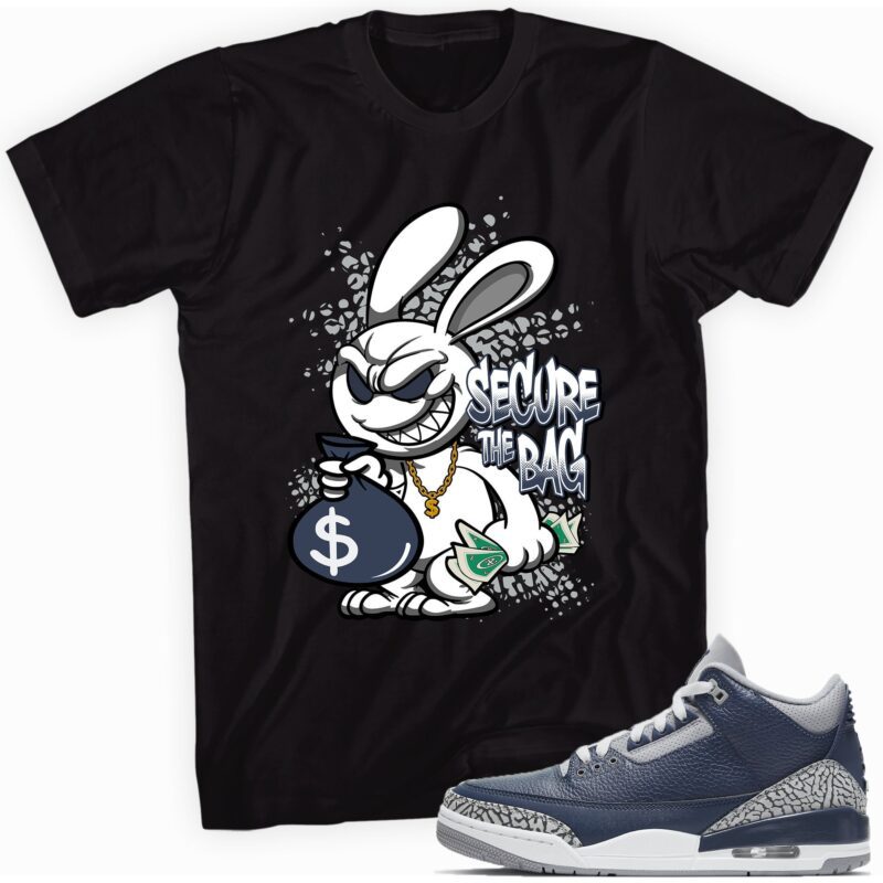 Secure the Bag Sneaker T-Shirt Made for Air Jordan 3 Retro Midnight Navy