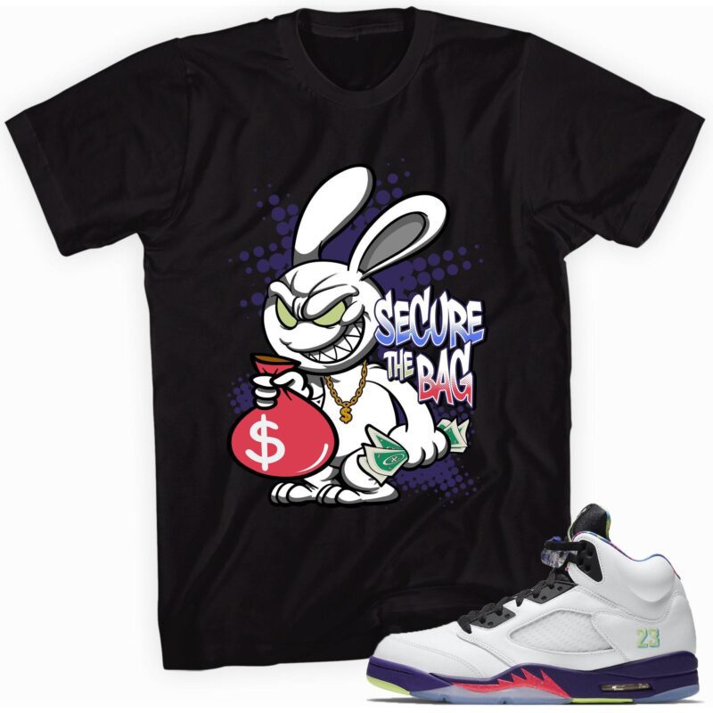 Secure the Bag Sneaker T Shirt Made for Air Jordan 5 Retro Alternate Bel Air Matching Outfits 1