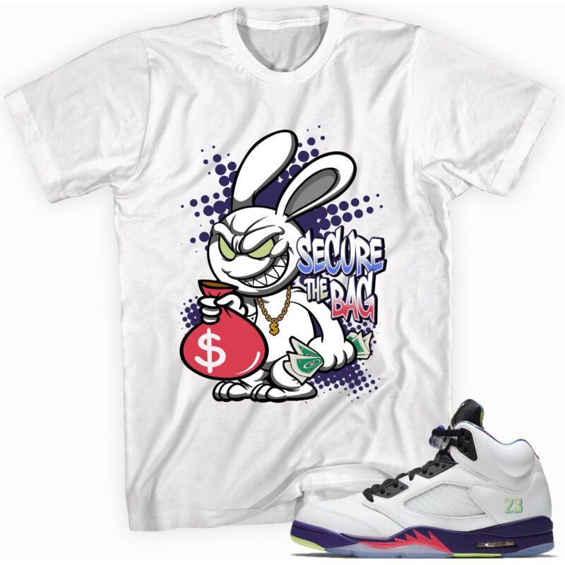 Secure the Bag Sneaker T-Shirt Made for Air Jordan 5 Retro Alternate Bel-Air Matching Outfits