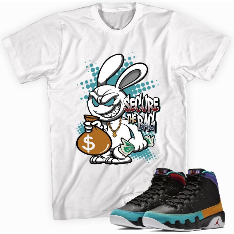 Secure the Bag Sneaker T-Shirt Made for Air Jordan 9 Retro Dream It Do It Matching Outfits