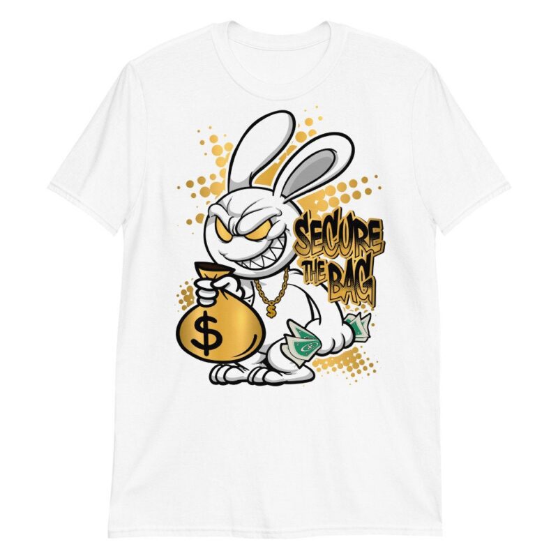 Secure the Bag Sneaker T Shirt Made forAir Jordan 1 Retro High OG Metallic Gold Matching Outfits 2