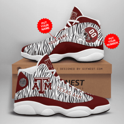 Texas A&M Aggies Air Jordan 13 Custom Sneakers For Fans JD13112