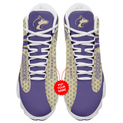 Washington Huskies Air Jordan 13 Custom Sneakers For Fans JD13097 2