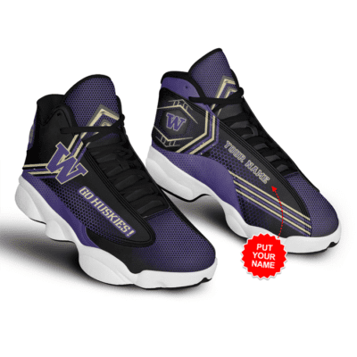 Washington Huskies Air Jordan 13 Custom Sneakers For Fans JD13098 1