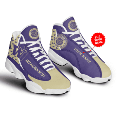 Washington Huskies Air Jordan 13 Custom Sneakers For Fans JD13099 1