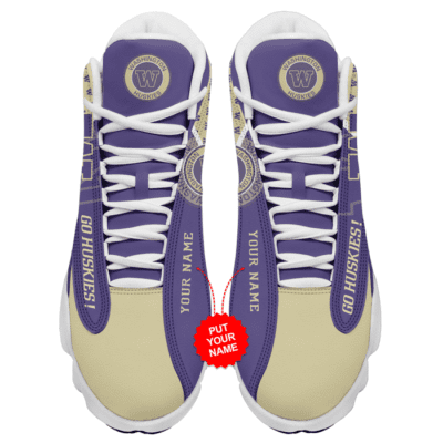 Washington Huskies Air Jordan 13 Custom Sneakers For Fans JD13099 2