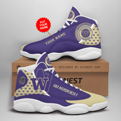 Washington Huskies Air Jordan 13 Custom Sneakers For Fans JD13099