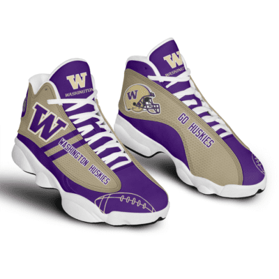 Washington Huskies Air Jordan 13 Custom Sneakers For Fans JD13100 2
