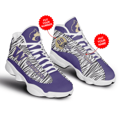 Washington Huskies Air Jordan 13 Custom Sneakers For Fans JD13101 1