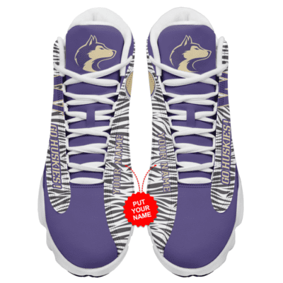 Washington Huskies Air Jordan 13 Custom Sneakers For Fans JD13101 2