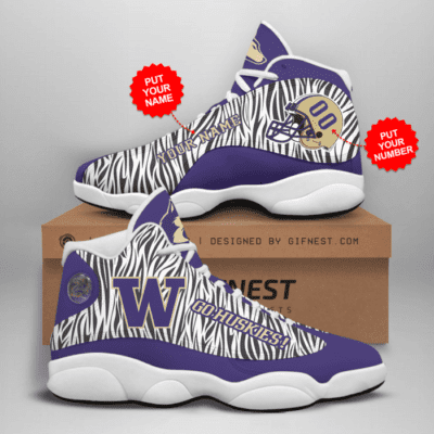 Washington Huskies Air Jordan 13 Custom Sneakers For Fans JD13101